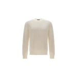 Herno Dry Cotton Knit Sweater in Natural | Men's Knitwear | Coveti