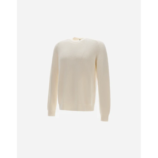 Herno Dry Cotton Knit Sweater in Natural | Men's Knitwear | Coveti