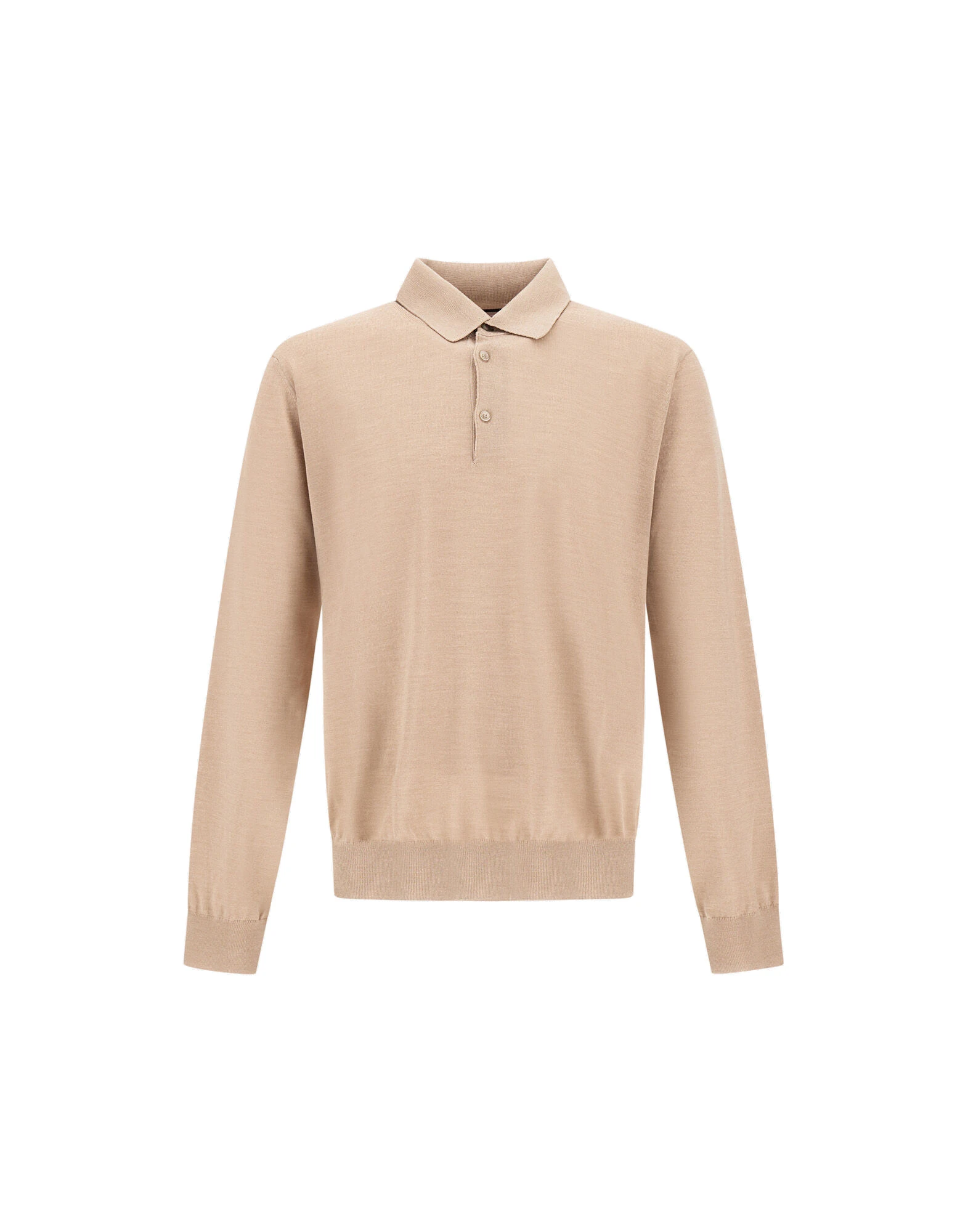 Herno Ecru Resort Polo Shirt in Wool and Silk Knit Herno Ecru Resort Polo Shirt in Wool and Silk Knit | Men's T-Shirts and Polos | Coveti
