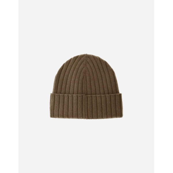 Herno English Rib Cashmere Beanie in Light Military | Men's Hats | Coveti