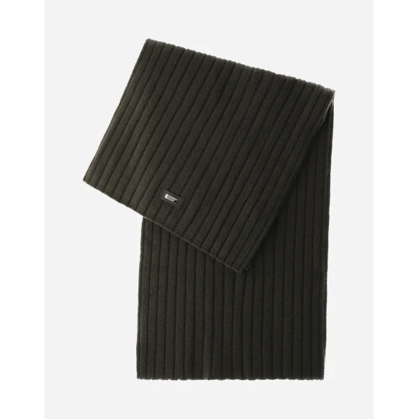 Herno Fisherman's Rib Cashmere Scarf in Light Military | Men's Scarves | Coveti
