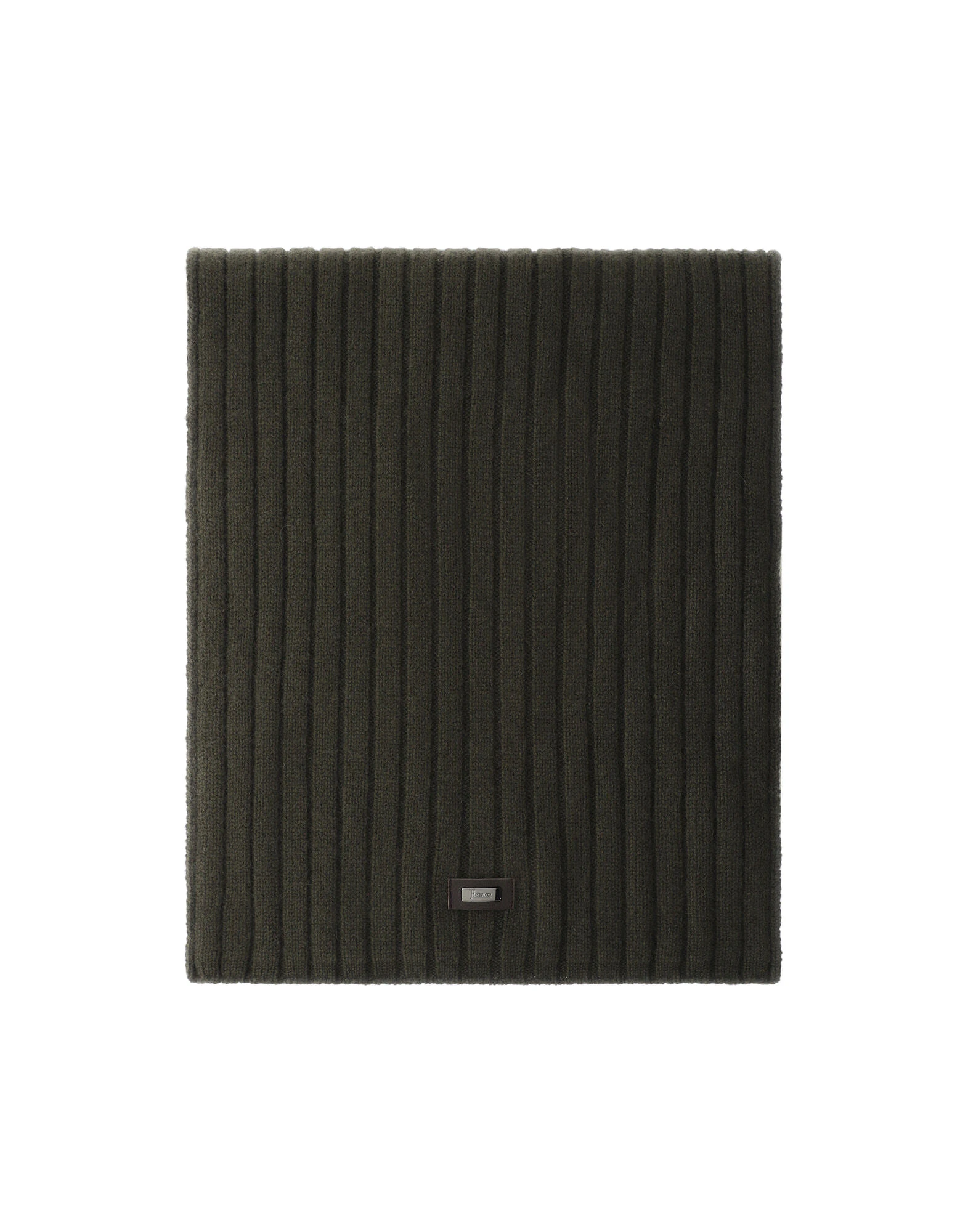 Herno Fisherman's Rib Cashmere Scarf in Light Military Herno Fisherman's Rib Cashmere Scarf in Light Military | Men's Scarves | Coveti