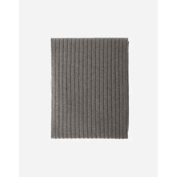 Herno Fisherman's Rib Cashmere Scarf in Light Taupe | Men's Scarves | Coveti