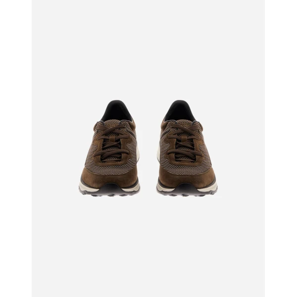 Herno Green Maggiore Trainers in Suede and Mesh | Men's Sneakers | Coveti