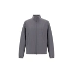 Herno Grey Bomber Jacket in Cool Stretch Wool | Men's Jackets | Coveti
