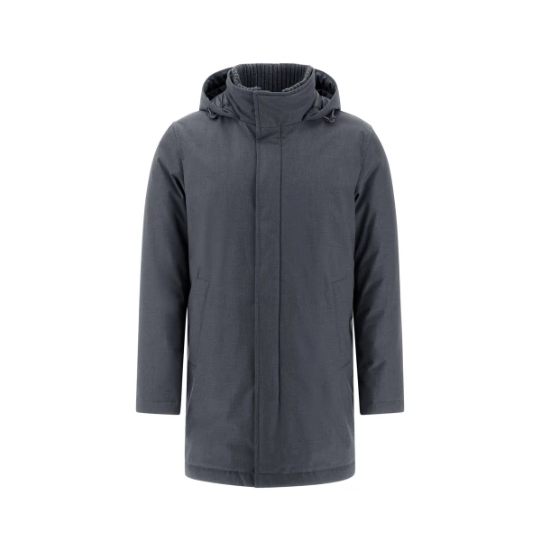 Herno Grey Jacket in New Business and Nylon Ultralight | Men's Jackets | Coveti