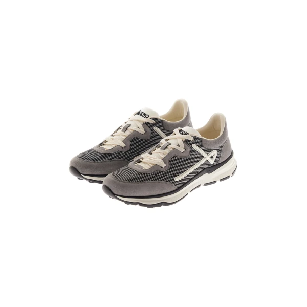 Grey Maggiore Trainers in Suede and Mesh