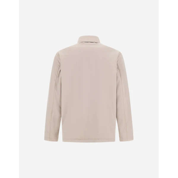 Herno Grey Reversible Shacket in Cool Stretch Wool and Stretch Nylon | Men's Jackets | Coveti