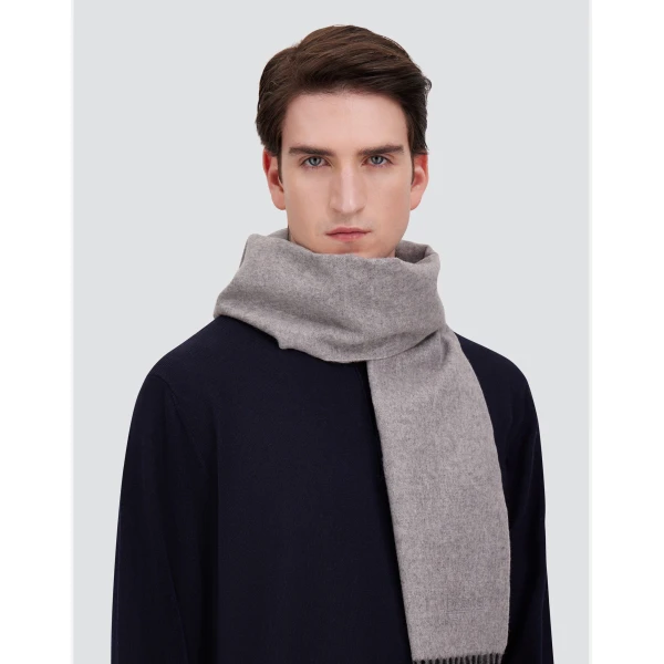 Herno Grey Scarf in Cashmere | Men's Scarves | Coveti