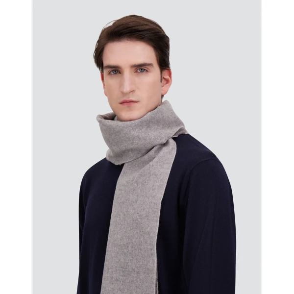 Herno Grey Scarf in Cashmere | Men's Scarves | Coveti