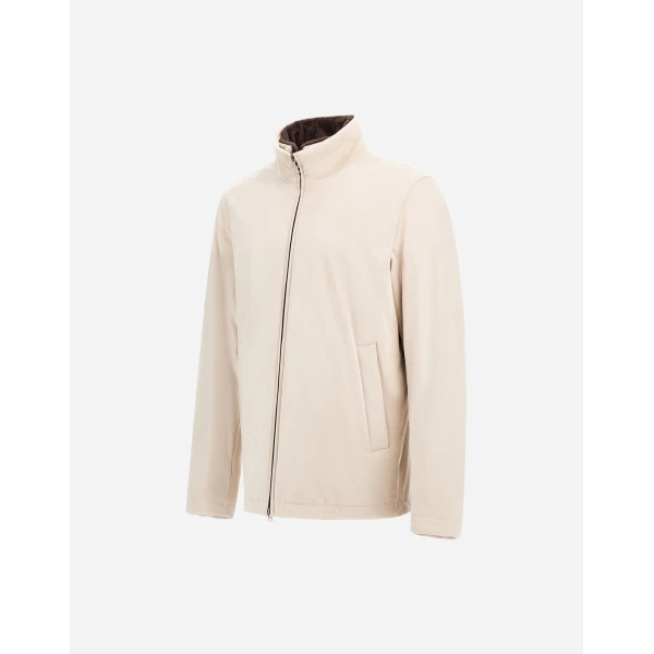 Herno Ice Resort Bomber Jacket in Suede-Effect Microfibre and Light Faux Fur | Men's Jackets | Coveti