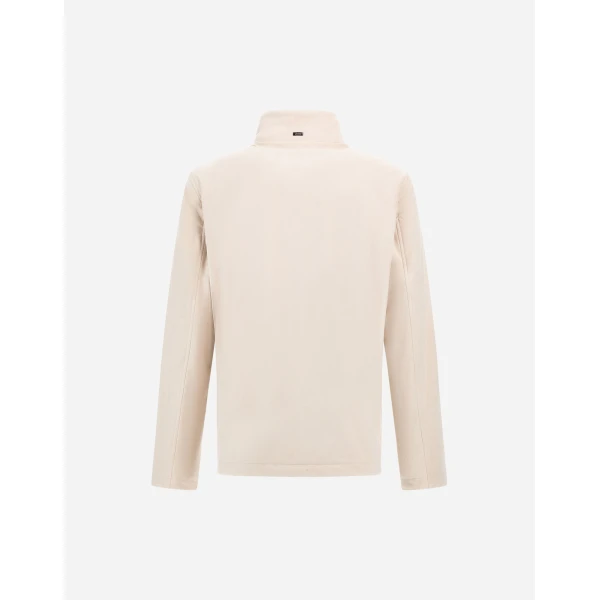Herno Ice Resort Bomber Jacket in Suede-Effect Microfibre and Light Faux Fur | Men's Jackets | Coveti