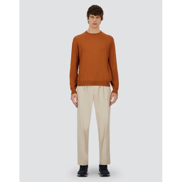 Herno Ice Resort Trousers in Suede-Effect Microfibre | Men's Trousers | Coveti