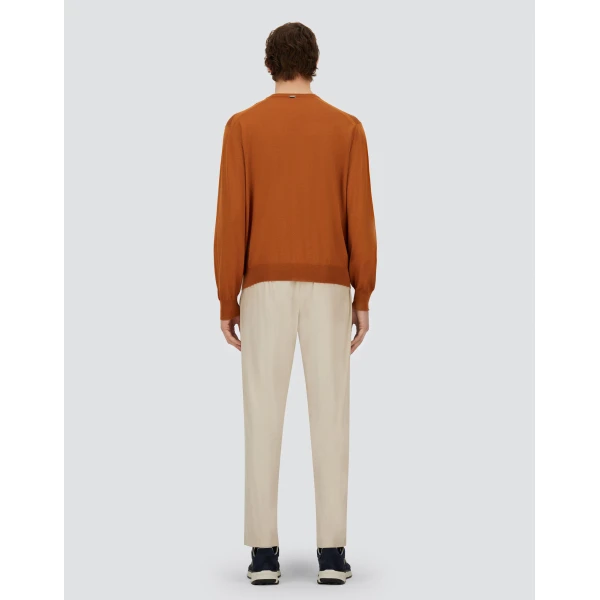 Herno Ice Resort Trousers in Suede-Effect Microfibre | Men's Trousers | Coveti