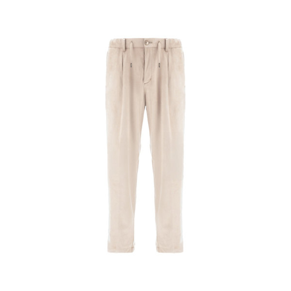 Herno Ice Resort Trousers in Suede-Effect Microfibre | Men's Trousers | Coveti