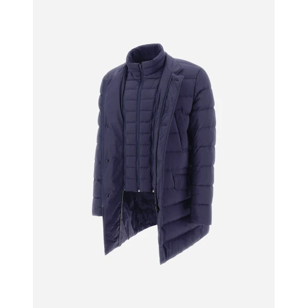 Herno Il Cappotto in Blue | Men's Coats | Coveti
