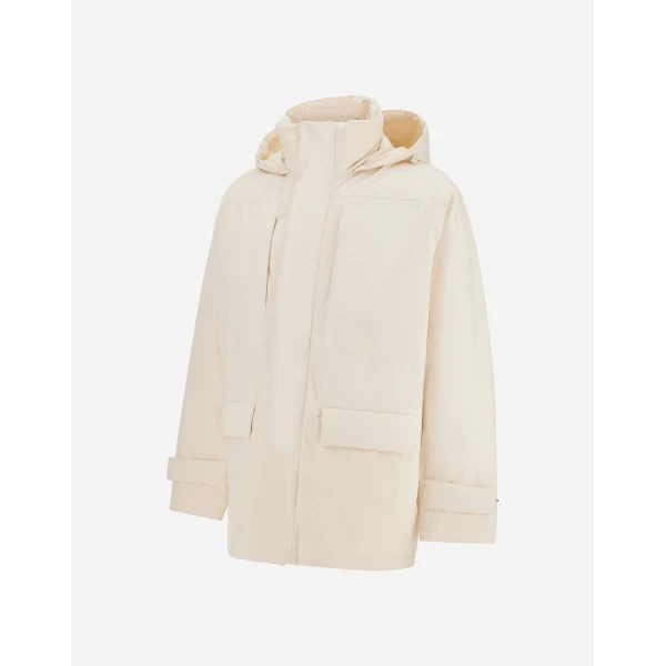 Herno Ivory Hooded Parka in 2 Layers Windstopper | Men's Coats | Coveti