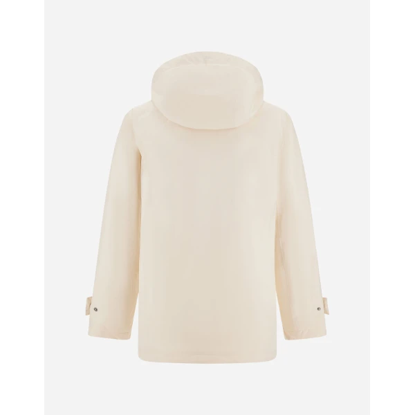 Herno Ivory Hooded Parka in 2 Layers Windstopper | Men's Coats | Coveti