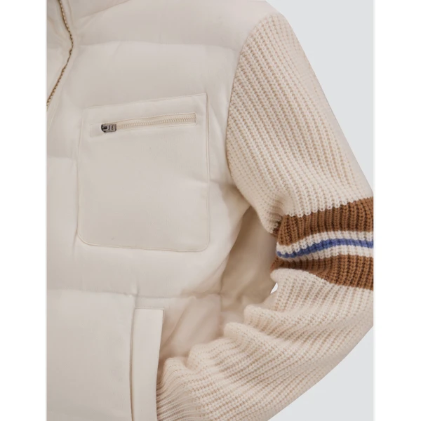 Herno Ivory Jacket in Cashmere, Silk and Nylon with Iridescent Effect | Men's Jackets | Coveti