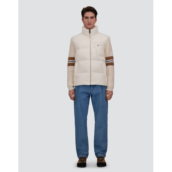 Herno Ivory Jacket in Cashmere, Silk and Nylon with Iridescent Effect | Men's Jackets | Coveti