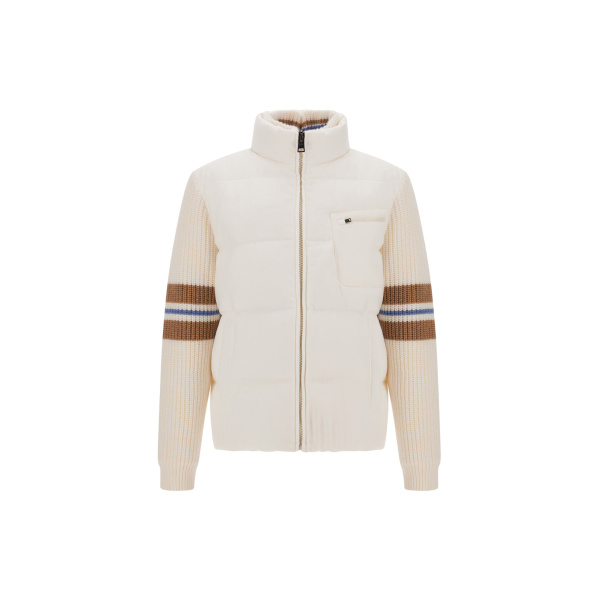 Herno Ivory Jacket in Cashmere, Silk and Nylon with Iridescent Effect | Men's Jackets | Coveti