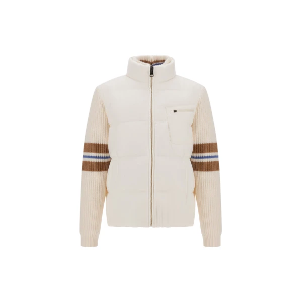 Herno Ivory Jacket in Cashmere, Silk and Nylon with Iridescent Effect | Men's Jackets | Coveti