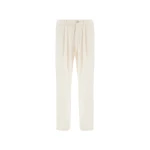 Herno Ivory Resort Trousers in Wool-Blend Melange Flannel | Men's Trousers | Coveti