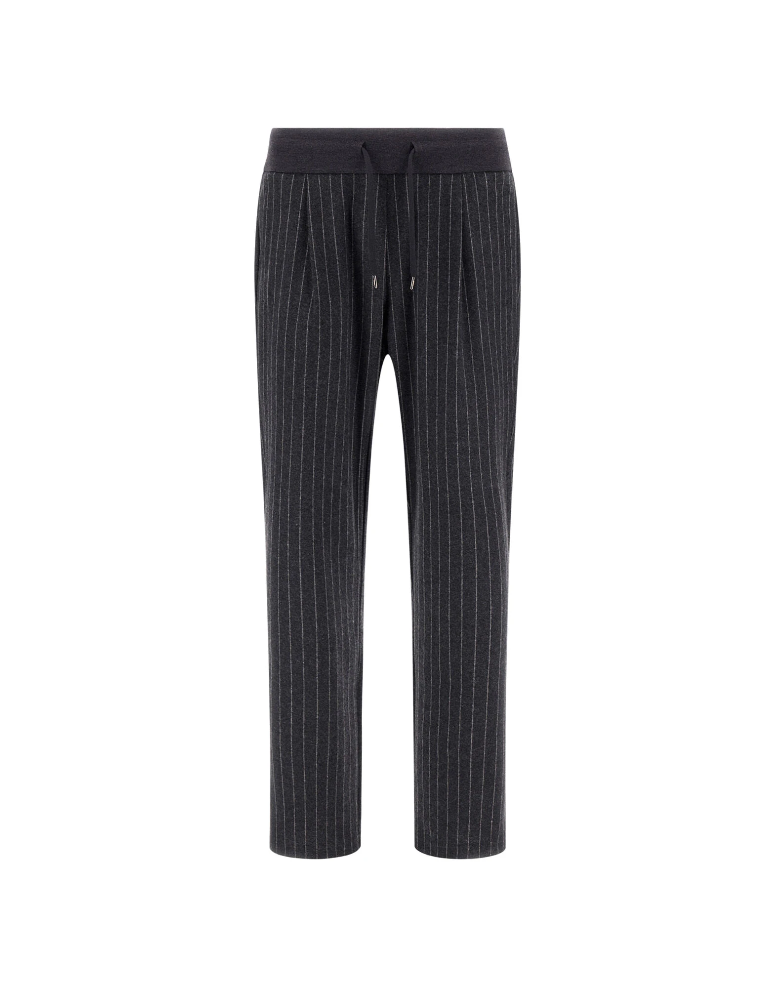 Herno Jacquard Fabric Trousers with Pinstripe Pattern in Iron Herno Jacquard Fabric Trousers with Pinstripe Pattern in Iron | Men's Trousers | Coveti