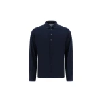 Herno Jersey Crepe Polo Shirt in Navy Blue | Men's T-Shirts and Polos | Coveti