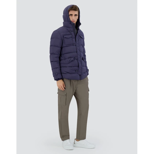 Herno L'Eskimo in Blue | Men's Coats | Coveti