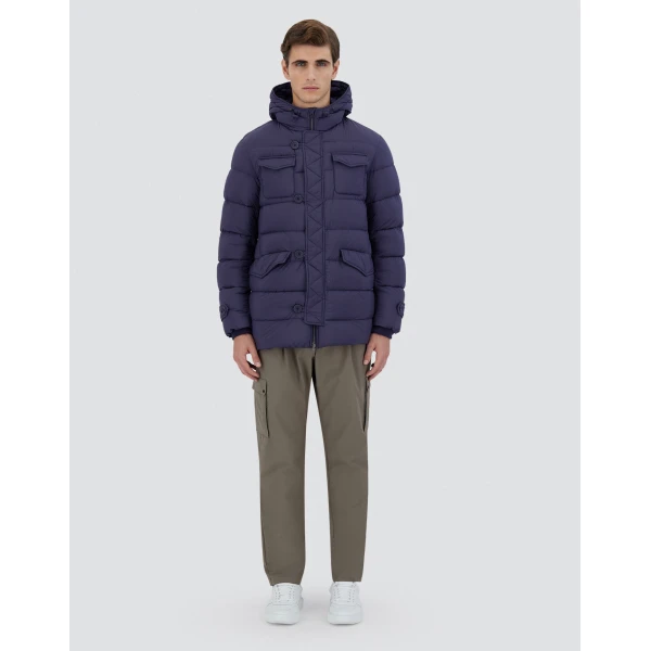 Herno L'Eskimo in Blue | Men's Coats | Coveti
