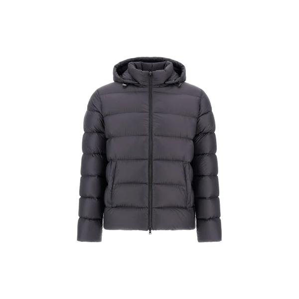 Herno La Giacca Hooded Down Jacket in Anthracite | Men's Jackets | Coveti