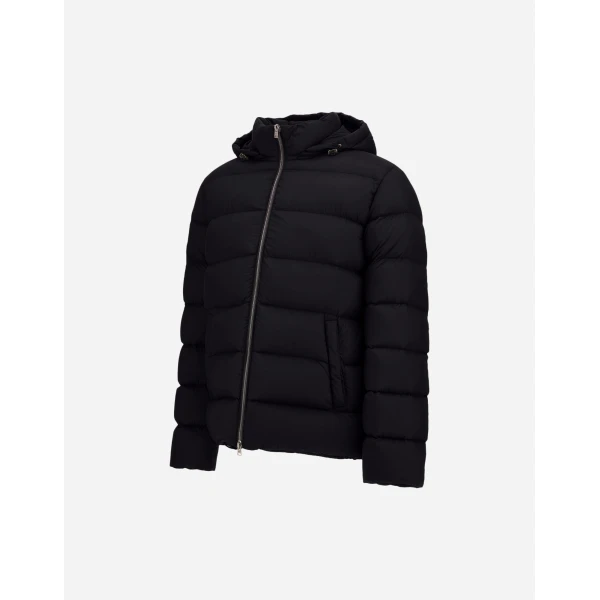 Herno La Giacca Hooded Down Jacket in Black | Men's Jackets | Coveti