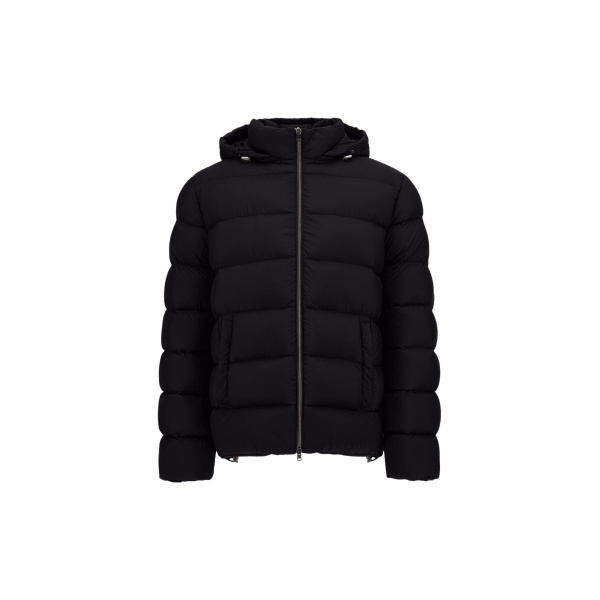 Herno La Giacca Hooded Down Jacket in Black | Men's Jackets | Coveti
