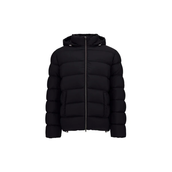 Herno La Giacca Hooded Down Jacket in Black | Men's Jackets | Coveti