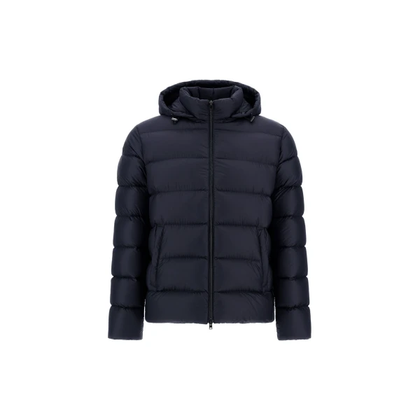 La Giacca Hooded Down Jacket in Blue