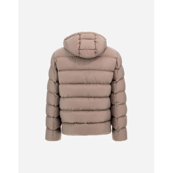 Herno La Giacca Hooded Down Jacket in Light Taupe | Men's Jackets | Coveti