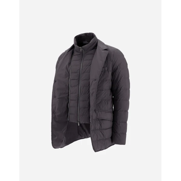 Herno La Giacca Padded Blazer in Anthracite | Men's Jackets | Coveti