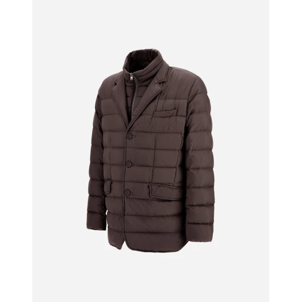 Herno La Giacca Padded Blazer in Dark Brown | Men's Jackets | Coveti