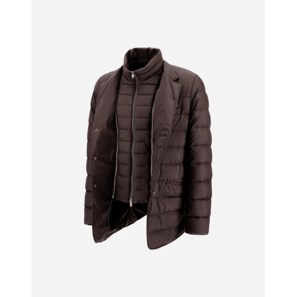 Herno La Giacca Padded Blazer in Dark Brown | Men's Jackets | Coveti