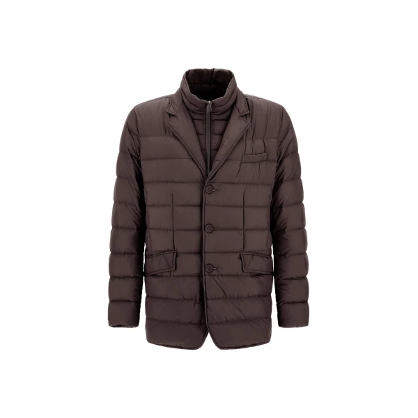 Herno La Giacca Padded Blazer in Dark Brown | Men's Jackets | Coveti