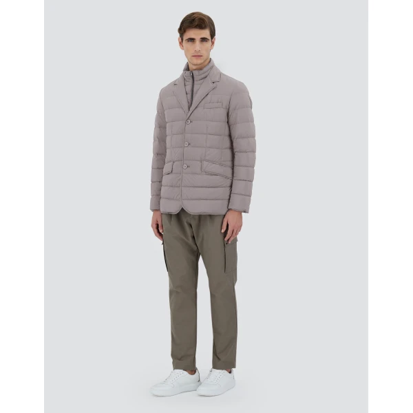 Herno La Giacca Padded Blazer in Light Grey | Men's Jackets | Coveti