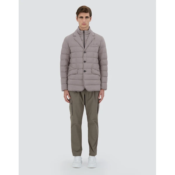 Herno La Giacca Padded Blazer in Light Grey | Men's Jackets | Coveti