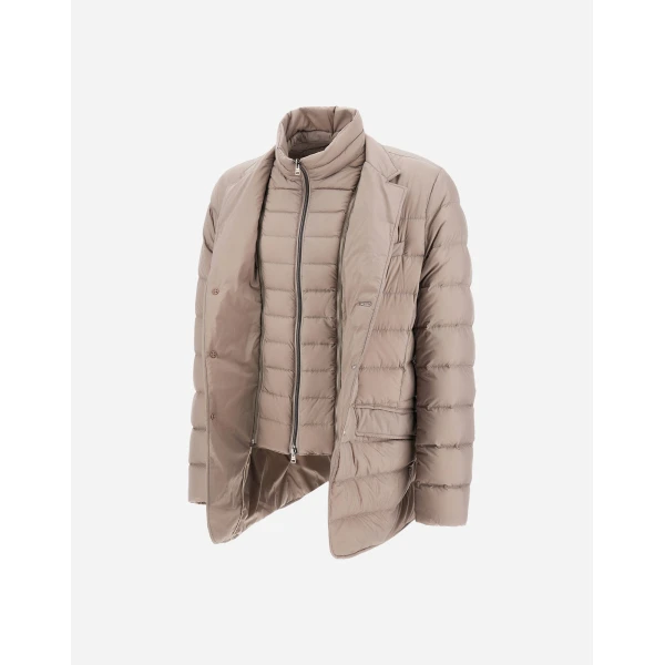 Herno La Giacca Padded Blazer in Light Taupe | Men's Jackets | Coveti