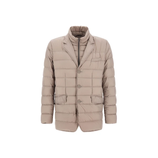 Herno La Giacca Padded Blazer in Light Taupe | Men's Jackets | Coveti