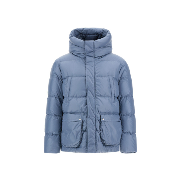 Herno Light Blue Bomber Jacket in Nylon Chamonix | Men's Jackets | Coveti