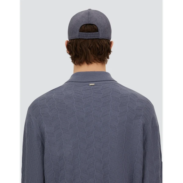 Herno Light Blue Resort Baseball Cap in Cashmere and Silk | Men's Hats | Coveti