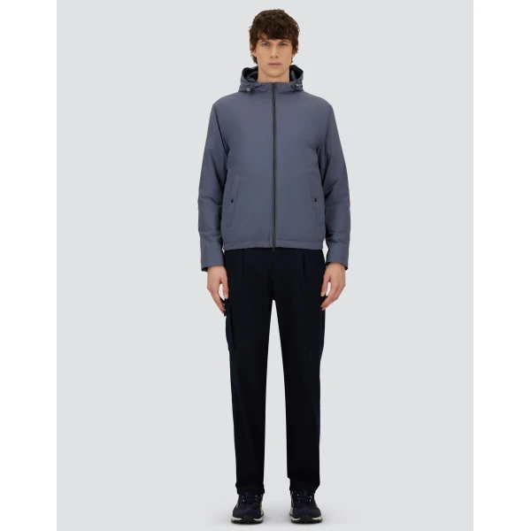 Herno Light Blue Resort Jacket in 4-Way Stretch Nylon | Men's Jackets | Coveti