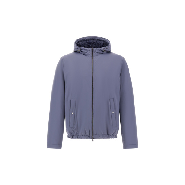 Herno Light Blue Resort Jacket in 4-Way Stretch Nylon | Men's Jackets | Coveti