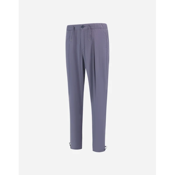 Herno Light Blue Resort Trousers in Lightweight Stretch Nylon | Men's Trousers | Coveti